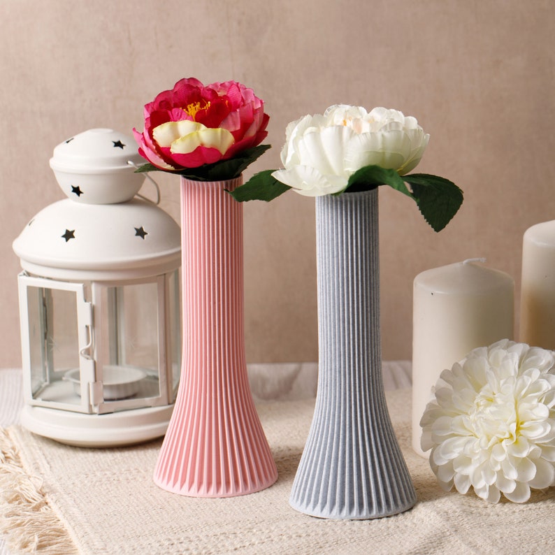 Eco-Friendly 3D Printed Dry Flower Vase Sustainable Polylactic Acid Minimalist Home Decor image 4