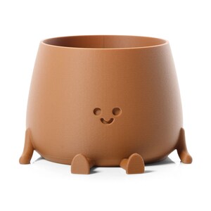 3D Printed Happy Face Planter, Eco-Friendly Bio-Based Material, Cute Plant Pot, Face Planter Pot, Head Planter, Succulent Pot