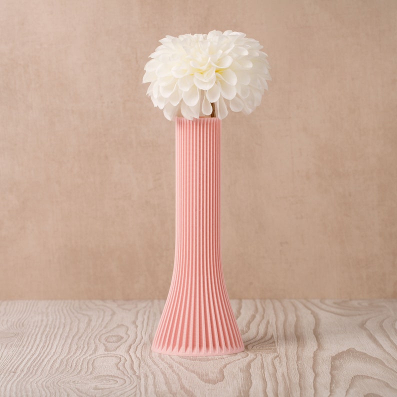 Eco-Friendly 3D Printed Dry Flower Vase Sustainable Polylactic Acid Minimalist Home Decor image 1