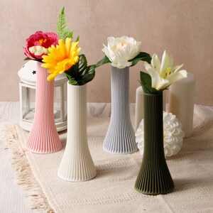 Eco-Friendly 3D Printed Dry Flower Vase Sustainable Polylactic Acid Minimalist Home Decor image 3