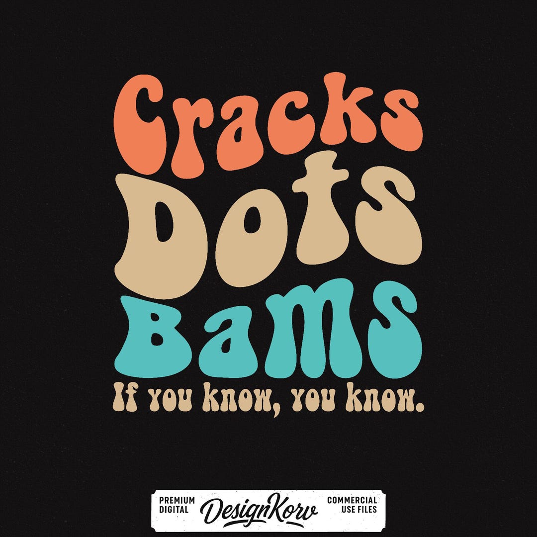 Retro Mahjong SVG PNG, Cracks Dots Bams Groovy Typography Png