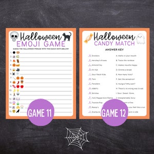 Paquete de 12 juegos imprimibles de Halloween / Juegos de fiesta de Halloween / Juegos de Halloween para niños, adolescentes y adultos / Actividades imprimibles de Halloween imagen 7