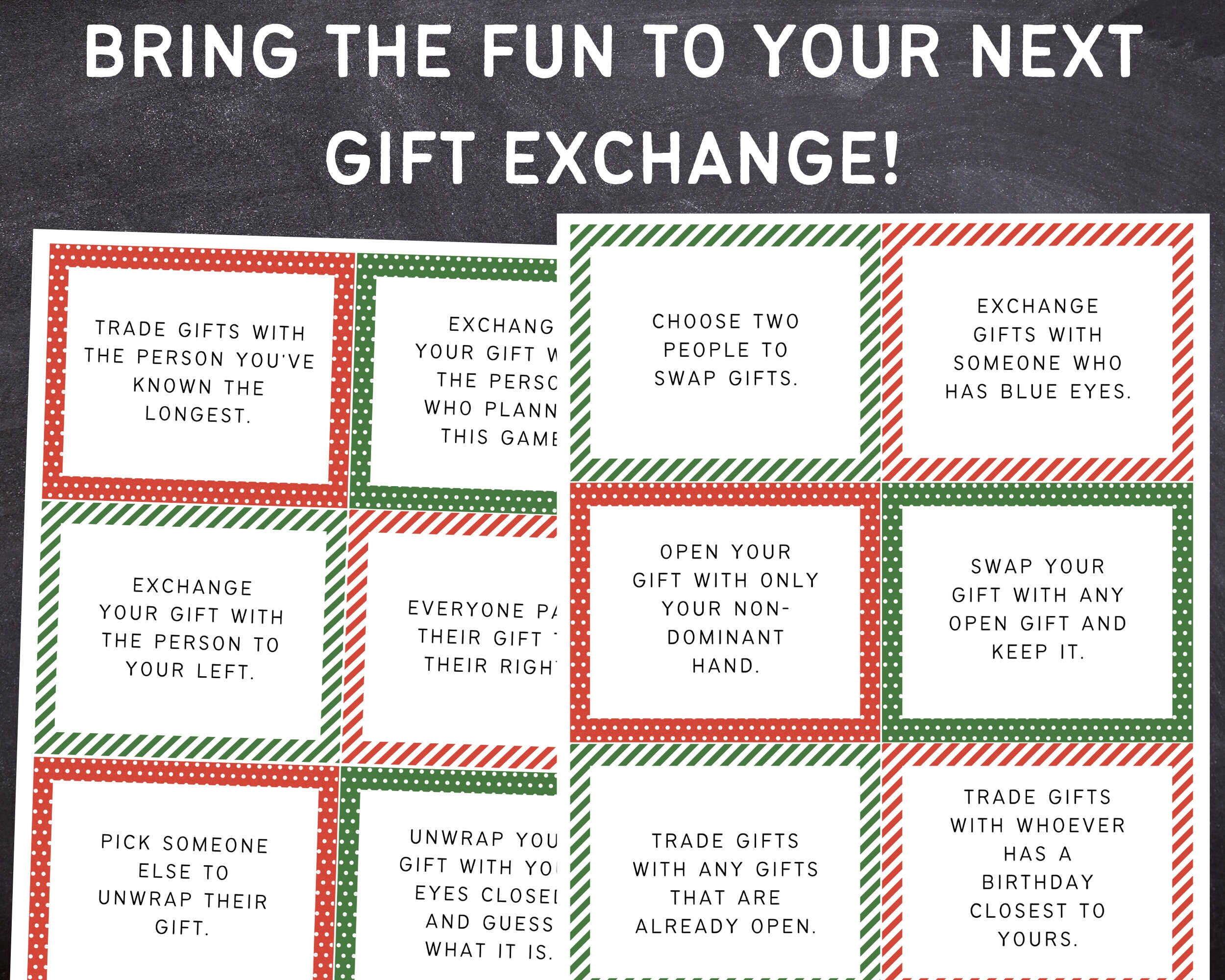 Christmas Gift Exchange Game Printable Christmas Game - Etsy