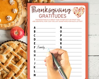 Thanksgiving Gratitude Game | Thanksgiving Printable Game | Thanksgiving Family Activity | Thanksgiving Classroom Game | Friendsgiving Game