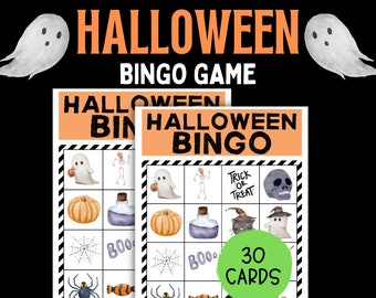 Halloween BINGO Game for Kids and Adults | Halloween Printable Games | Halloween Family Activity | Halloween Classroom Game | Halloween Kids