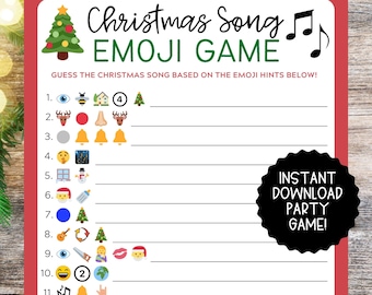 Christmas Emoji Pictionary  | Christmas Songs | Christmas Printable Game | Christmas Family Activity | Christmas Party Game