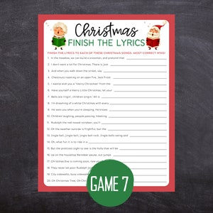 Etsy Christmas Games Printable