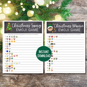 Christmas Emoji Game Bundle  | Christmas Songs and Christmas Movies | Christmas Pictionary | Christmas Games | Christmas Party Game
