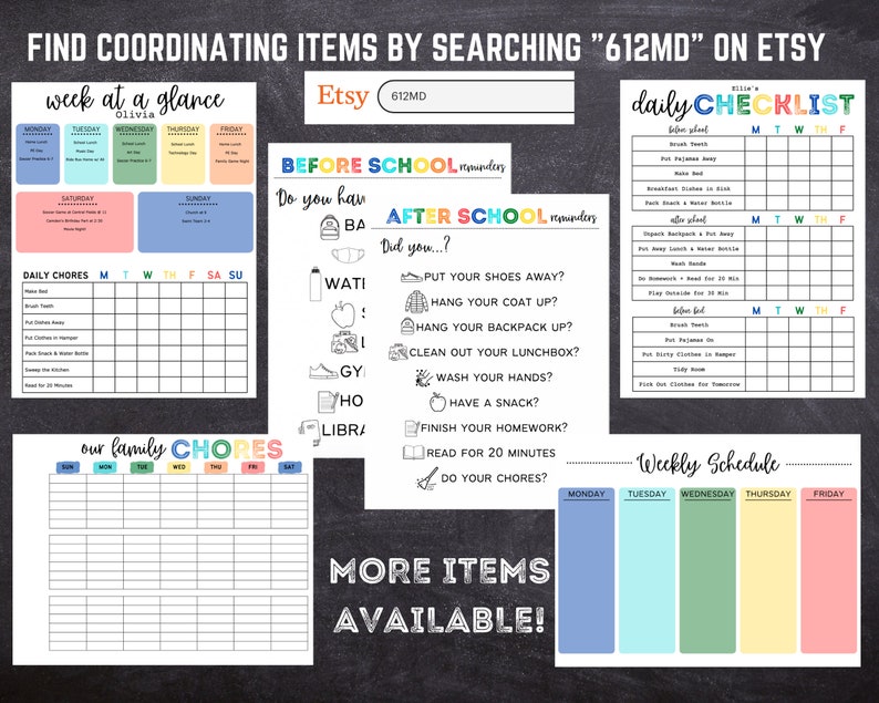 Printable Editable Weekly Schedule | Simple Kids School and Activity ...