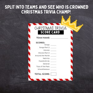 Printable Christmas Trivia Game | Christmas Party Game | Christmas Game ...
