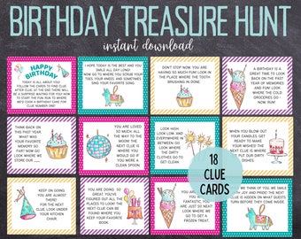 Birthday Scavenger Hunt for Kids | Birthday Treasure Hunt | Instant Download PDF | Birthday Printable Games for Kids