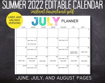 august calendar etsy