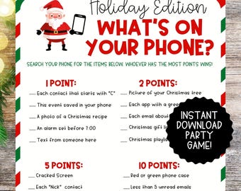 Holiday Party Game What's On Your Phone | Office Party Game | Work Party Game | Christmas Game for Adults | Christmas Phone Game