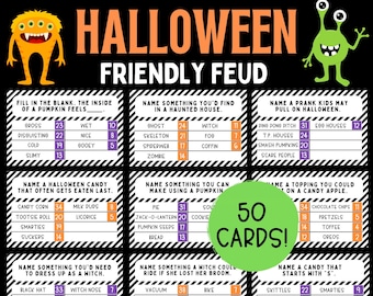 Halloween Friendly Feud Game | Printable Halloween Game |  Halloween Party Game | Halloween Game Family | Halloween Adult Kids Teen