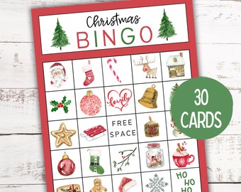 Christmas BINGO Game for Kids and Adults | Christmas Printable Games | Christmas Family Activity | Christmas Classroom Game | Christmas Kids
