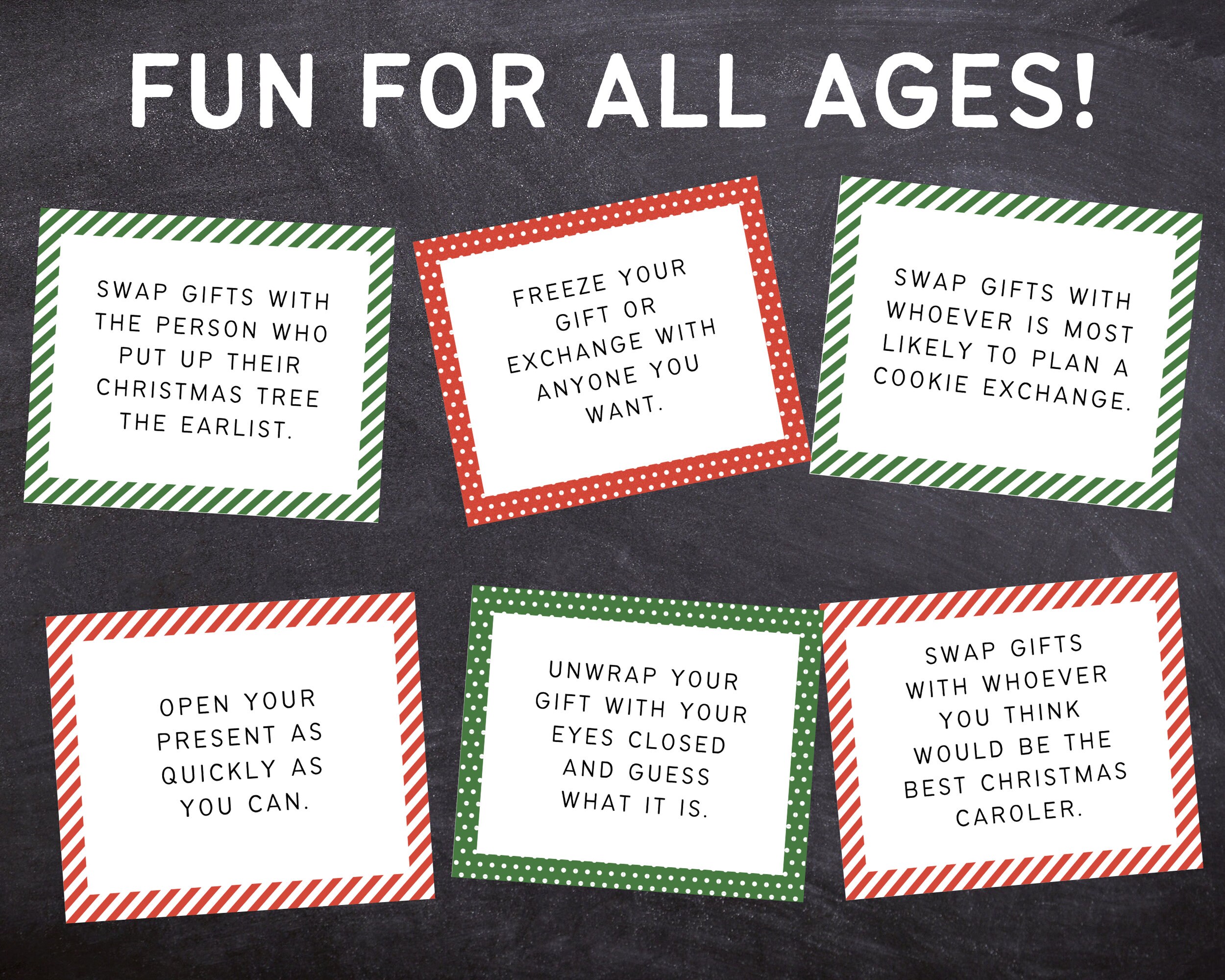 Christmas Gift Exchange Game Printable Christmas Game - Etsy