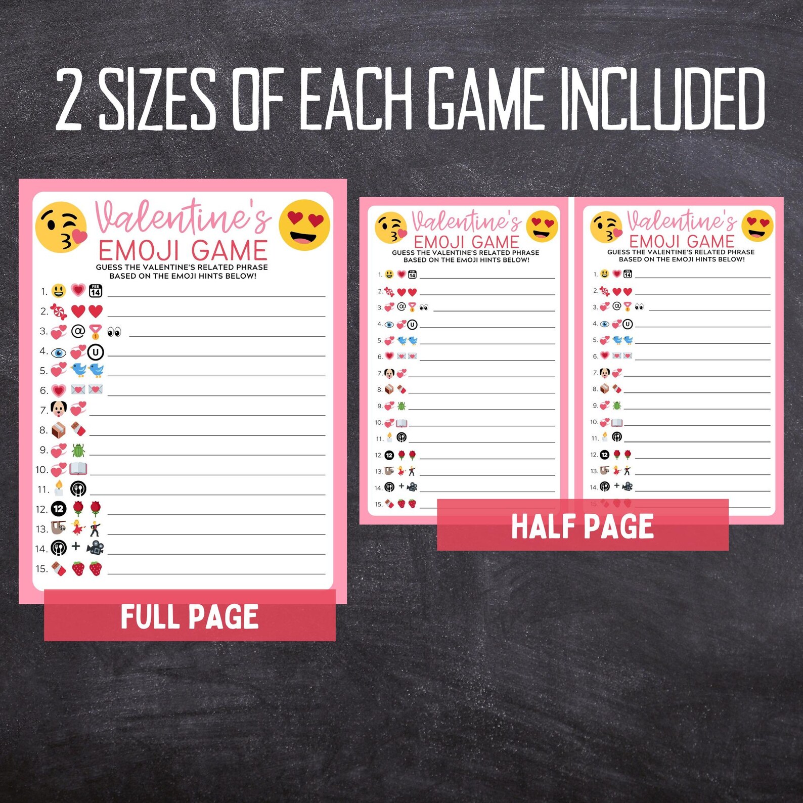 Valentines Day Printable Games | Valentines Games Bundle | Valentines ...