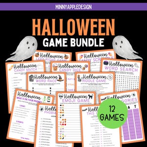Halloween Games Bundle | 12 Printable Party Games for Kids, Teens & Adults