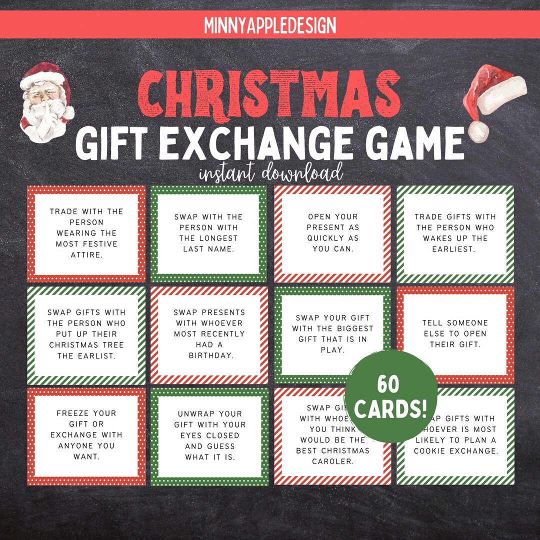 Christmas Gift Exchange Game Printable Christmas Game - Etsy