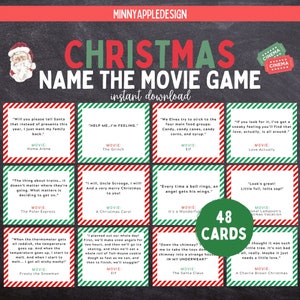 Name the Christmas Movie Game | Printable Christmas Game | Christmas Adult and Family Game | Christmas Party Game | Instant Download