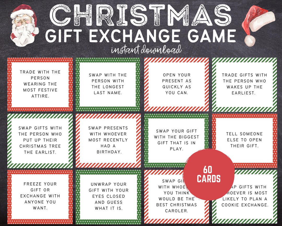 Christmas Gift Exchange Game Printable Christmas Game - Etsy