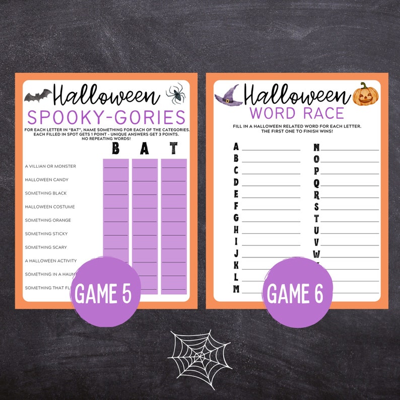 Paquete de 12 juegos imprimibles de Halloween / Juegos de fiesta de Halloween / Juegos de Halloween para niños, adolescentes y adultos / Actividades imprimibles de Halloween imagen 4