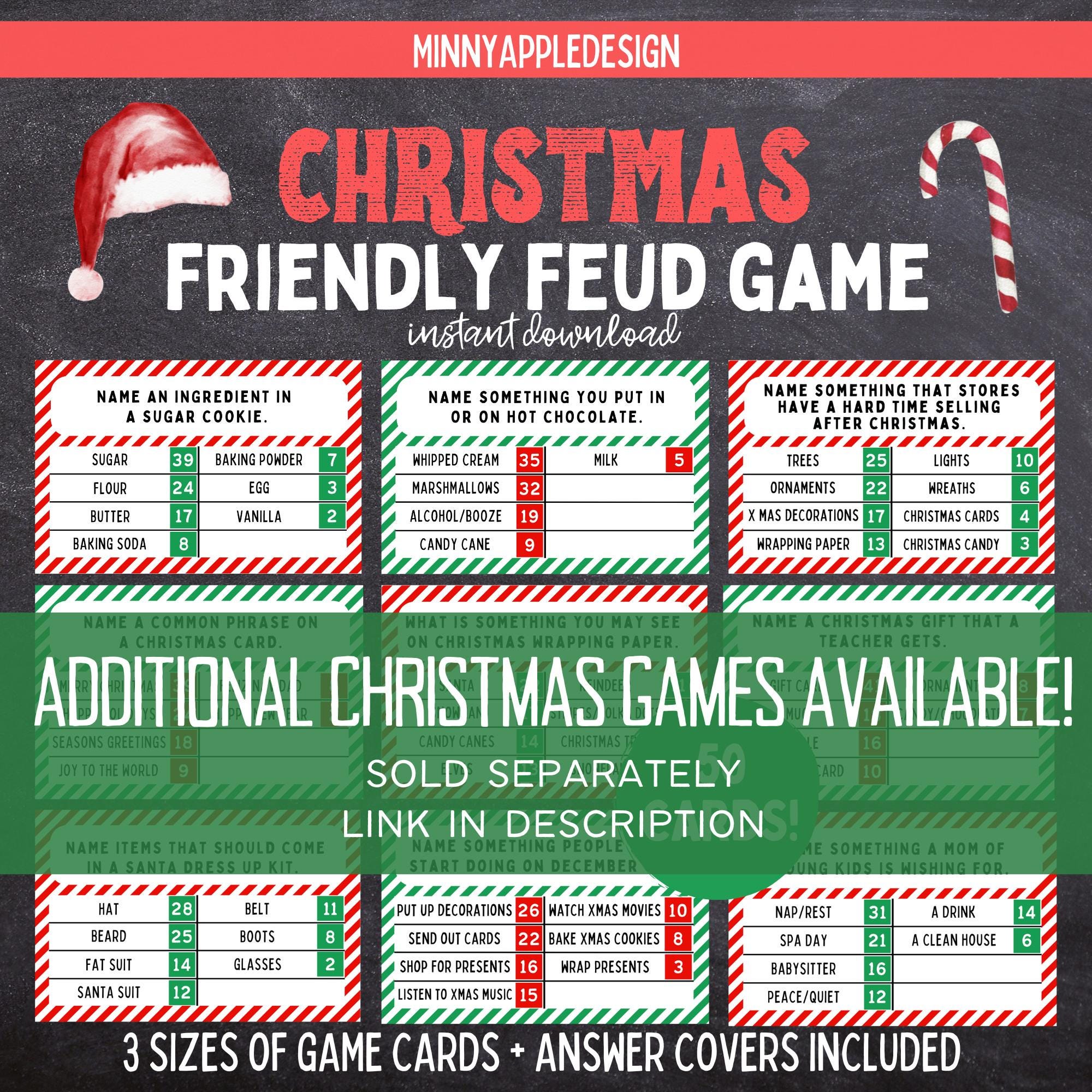Printable Christmas Game Bundle | Christmas Party Games | Christmas ...