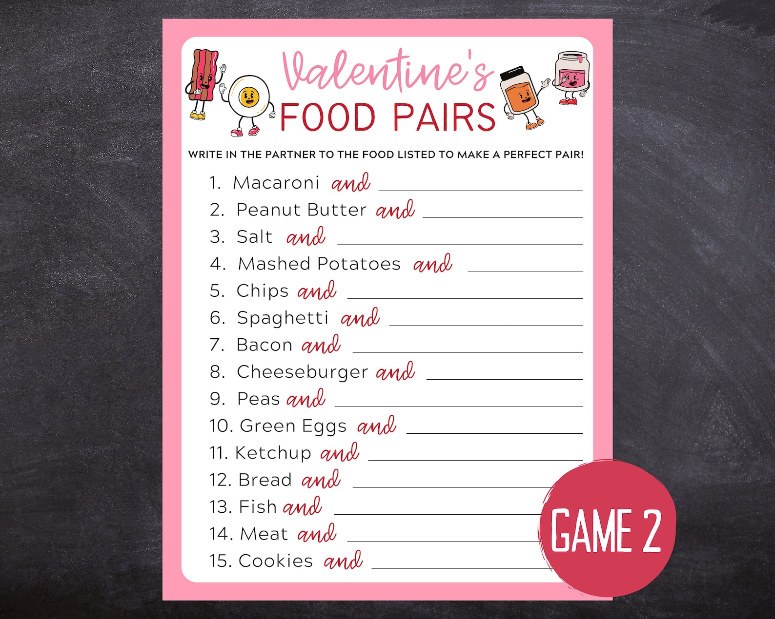 Valentines Day Printable Games Valentines Games Bundle - Etsy