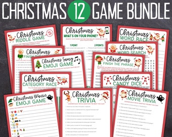 Printable Christmas Game Bundle Christmas Party Games Christmas Games ...