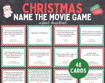 Name the Christmas Movie Game | Printable Christmas Game | Christmas Adult and Family Game | Christmas Party Game | Instant Download