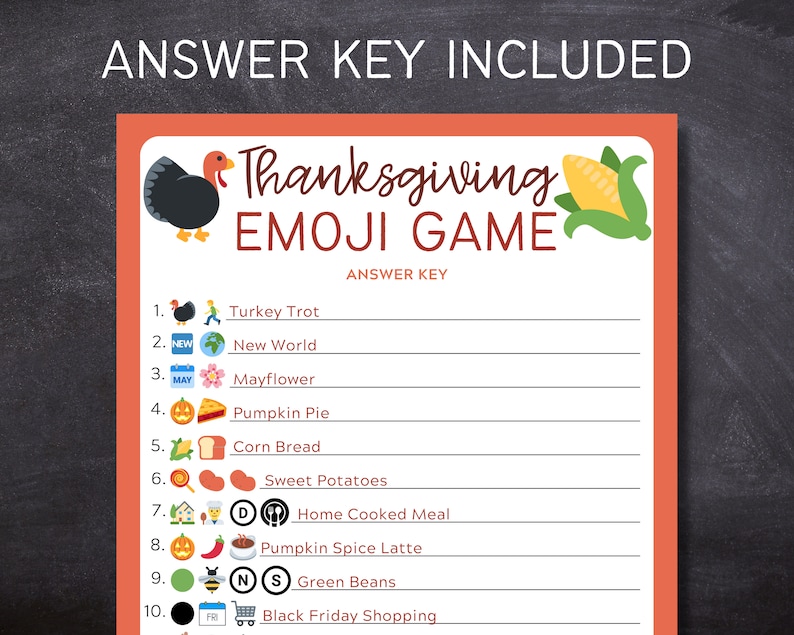 Thanksgiving Emoji Pictionary Thanksgiving Printable Game Etsy Thanksgiving Emoji Pictionary Thanksgiving Printable Game Etsy