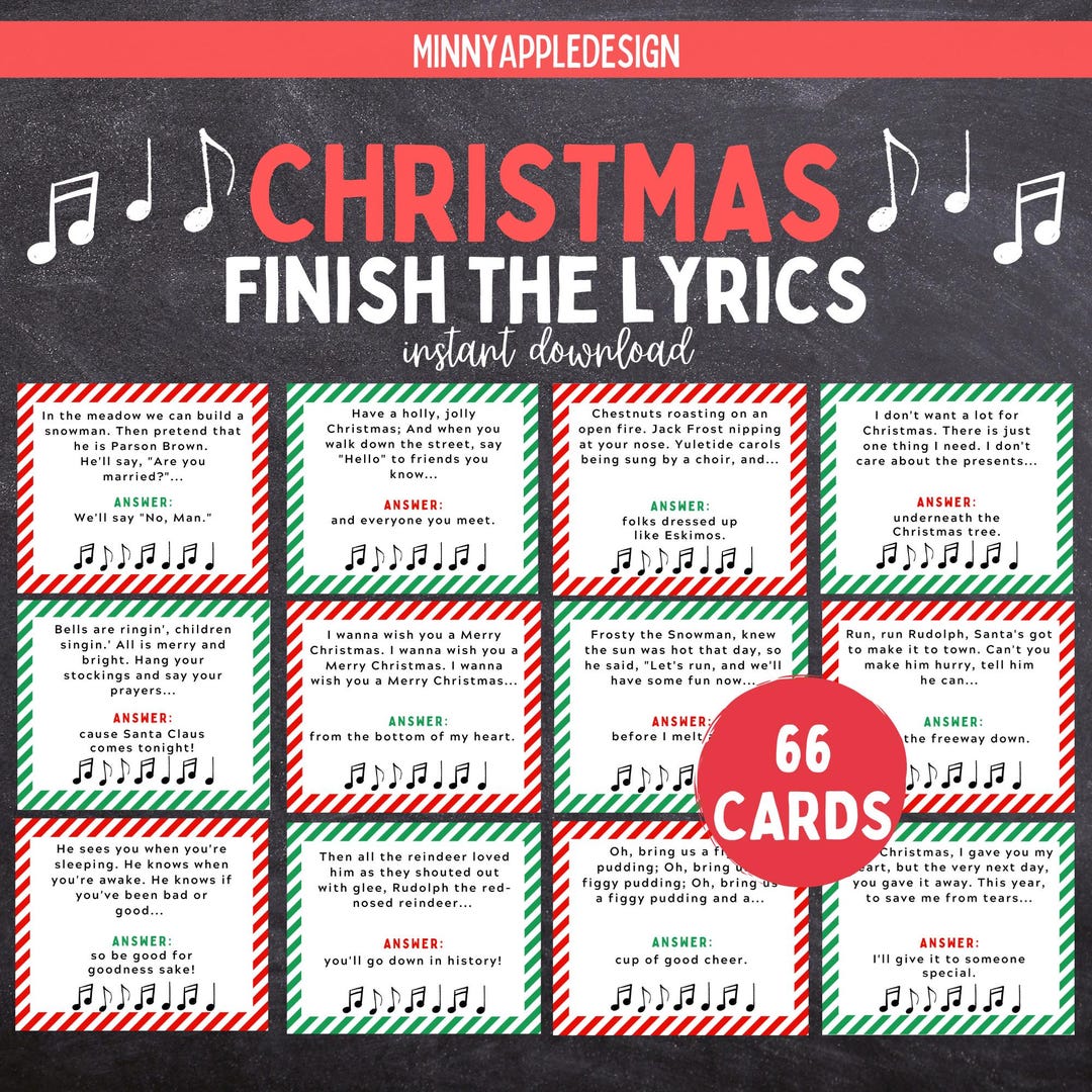 Christmas Carol Finish the Lyric Game | Printable Christmas Game | Finish the Phrase Christmas | Christmas Party Game | Instant Download - Etsy christmas-carol-finish-the-lyric-game-printable-christmas-game-finish-the-phrase-christmas-christmas-party-game-instant-download-etsy