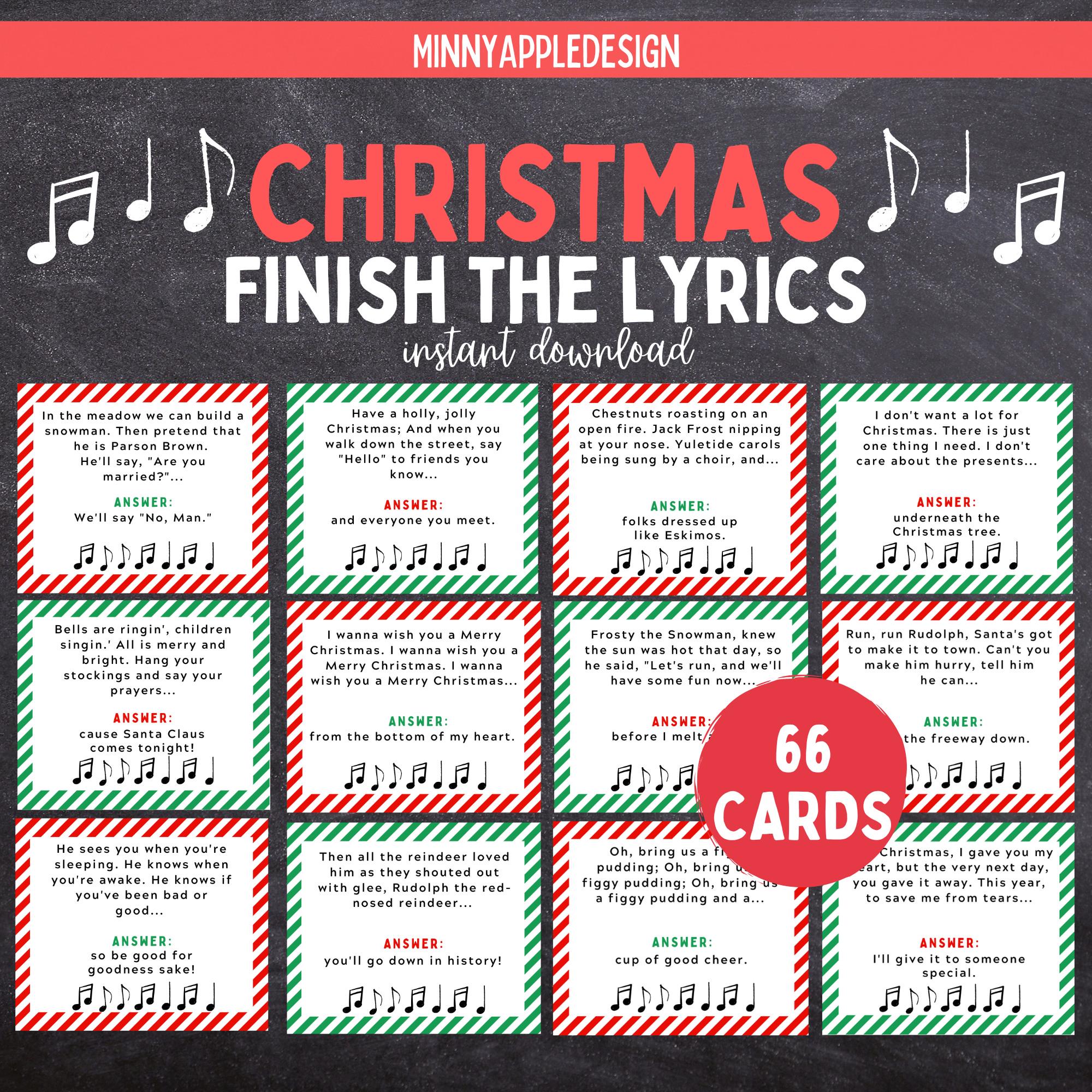christmas-carol-finish-the-lyric-game-printable-christmas-game-finish-the-phrase-christmas-christmas-party-game-instant-download-etsy for Free Finish The Christmas Lyrics Printable Christmas Carol Finish the Lyric Game | Printable Christmas Game | Finish the Phrase Christmas | Christmas Party Game | Instant Download - Etsy for Free Finish The Christmas Lyrics Printable