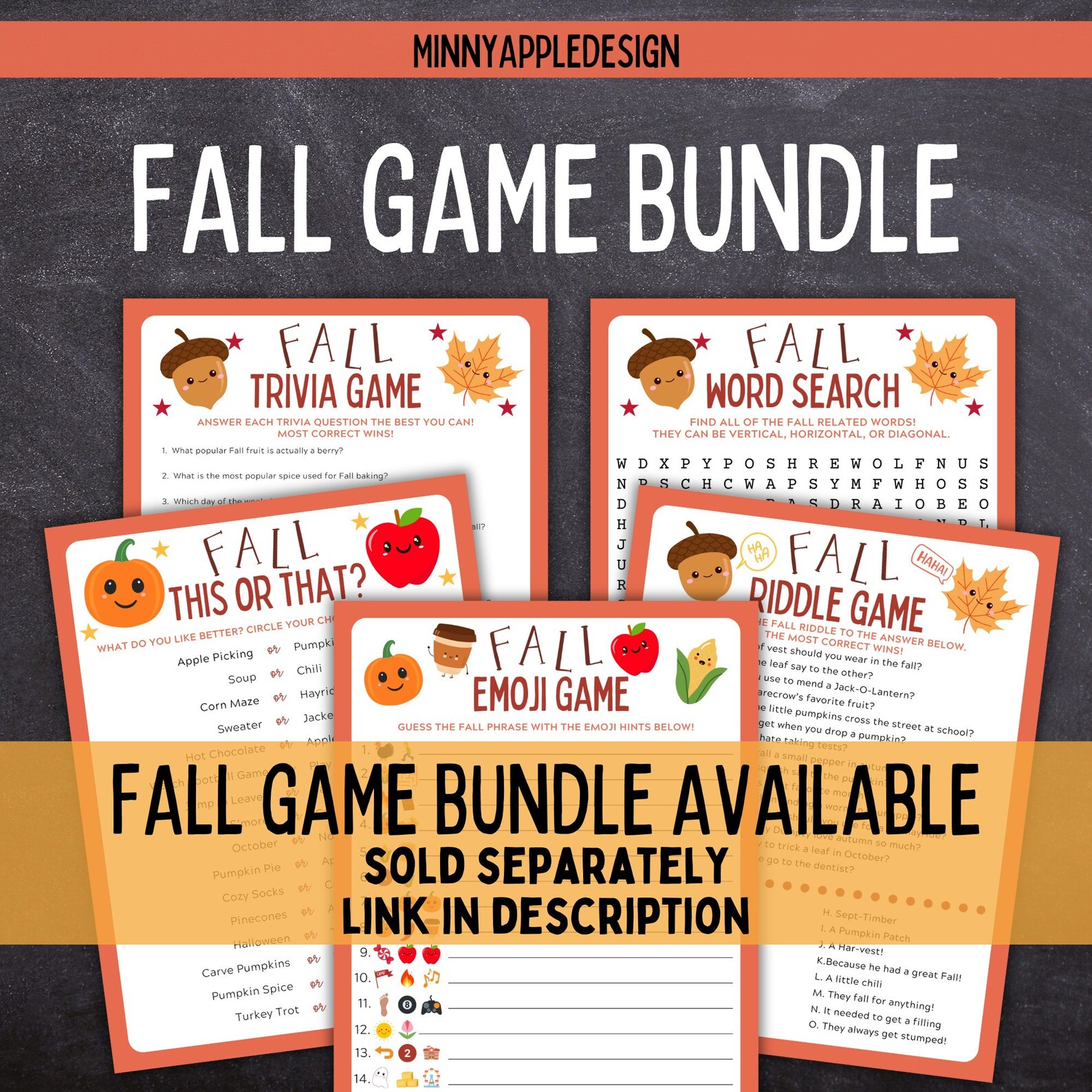 Fall Riddle Puzzle Fall Riddle Game | Fall Jokes | Fall Printable Game | Autumn Games ...