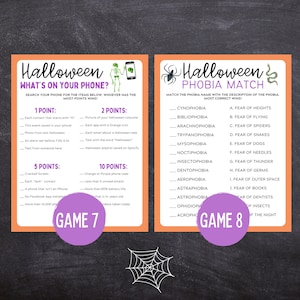 Paquete de 12 juegos imprimibles de Halloween / Juegos de fiesta de Halloween / Juegos de Halloween para niños, adolescentes y adultos / Actividades imprimibles de Halloween imagen 5