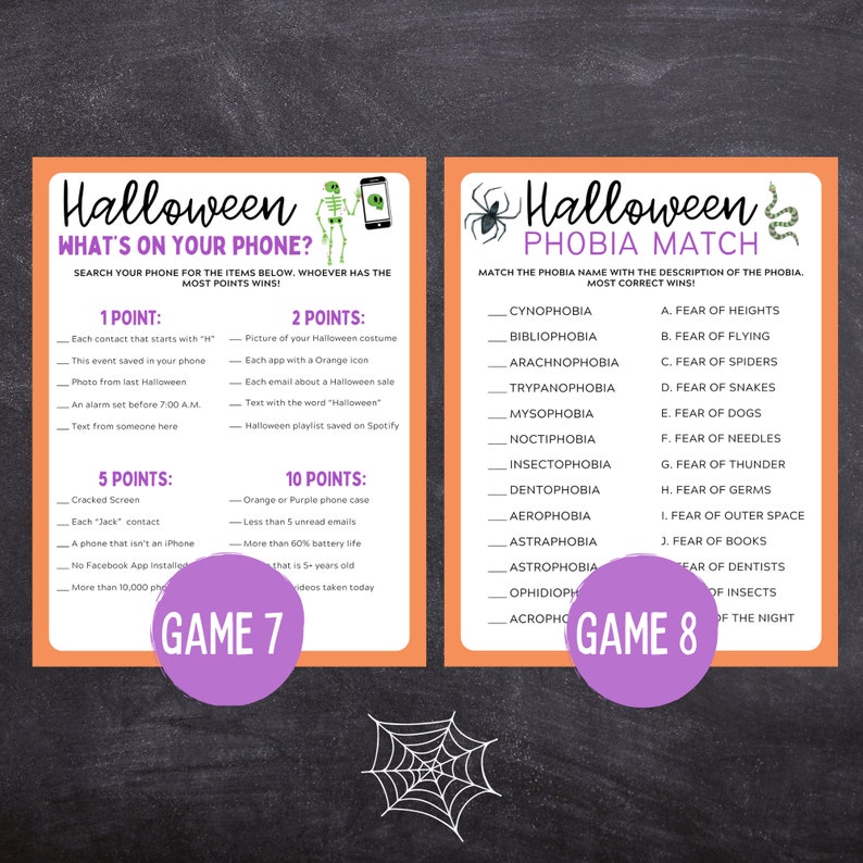 Paquete de 12 juegos imprimibles de Halloween / Juegos de fiesta de Halloween / Juegos de Halloween para niños, adolescentes y adultos / Actividades imprimibles de Halloween imagen 5