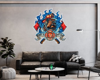 Firefighter Gift, Metal Sign, Fireman Gift, First Responder Gift, Firefighter Decor, FireFighter Sign, Firefighter Wall Decoration