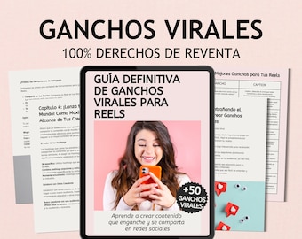Create Viral Reels Guide, Spanish Ebook, Editable, PLR, Master Resell Rights, Hooks and Captions, Done for You, Lead Magnet