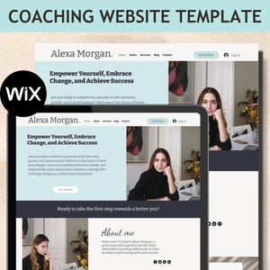 Wix Website Template for Life Coaches, Coaching Business Site, Business Coach Landing Page, Minimalist Wix Design, No Coding Easy Edit