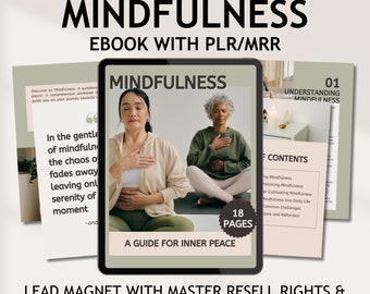 Mindfulness Ebook Template, Done For You Guide, Master Resell Rights, Private Label Rights, Wellness Lead Magnet Template, Spiritual Coach
