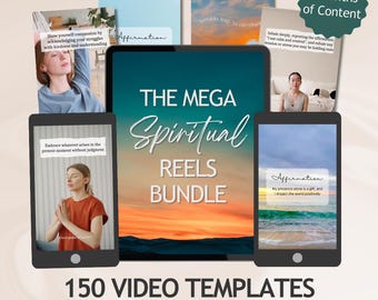Mental Health Instagram Reels, Spiritual Coach Templates, Done For You, Wellness Video Templates, Life Coach, 150 Canva Social Media Reels