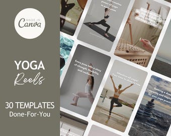 Yoga Reel Templates, Done For You Templates, Instagram Video templates, Wellness Reels, Mindfulness Reel Templates, Spiritual Coach