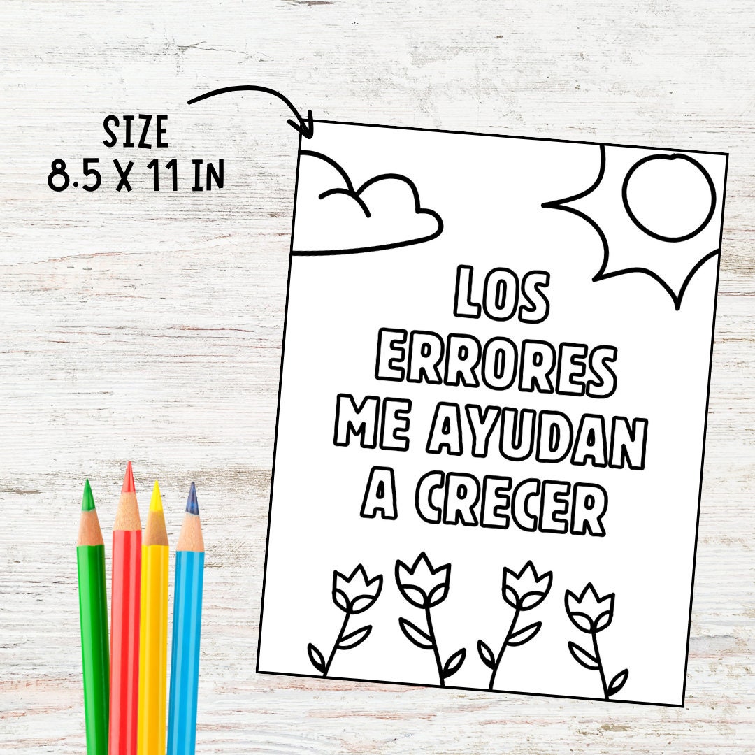 Spanish Motivational Coloring Pages, Coloring Posters in Spanish ...
