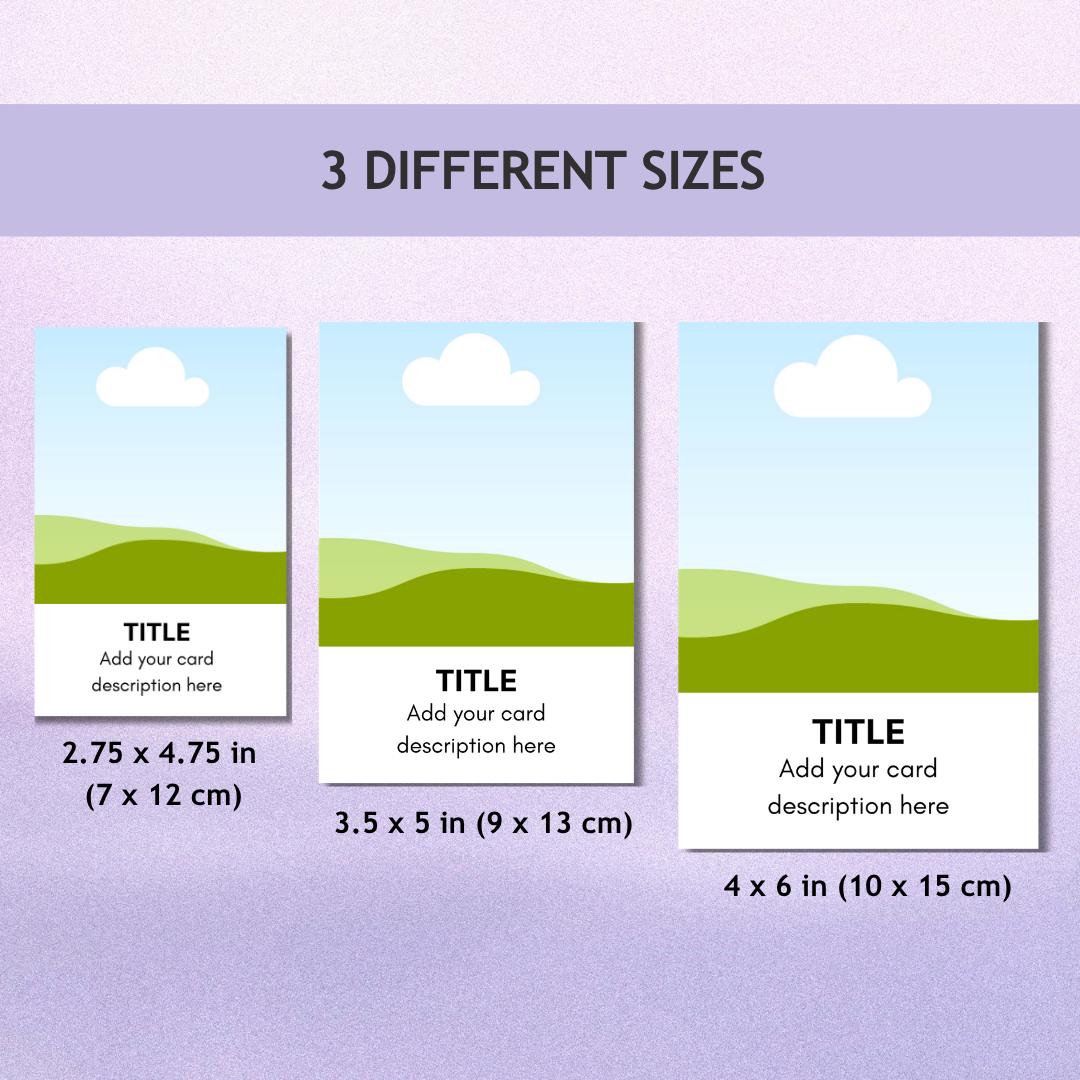 Oracle Card Sizes Chart Oracle Card Template Canva, Create Your Own Oracle Deck, Printable ...
