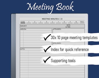 Meeting Book for the reMarkable tablets