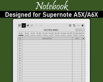 Supernote Notebook, Task & Habit Tracker (PDF Download)