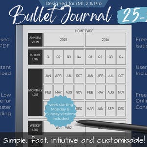Bullet Journal for the reMarkable tablets
