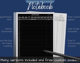 Notebook for the reMarkable tablets