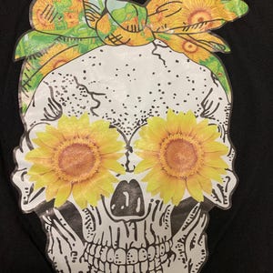 Gently Used Skull Rockabilly Womens t shirt XL