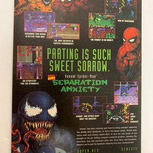 Venom/spider-man: Separation Anxiety - 1995 Game - for SNES